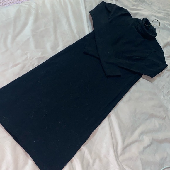 American Apparel Cotton Spandex Jersey Turtleneck Dress - Picture 2 of 5